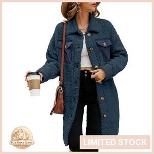 Faux Fur Teddy Coat Oversized Lapel Jacket Warm Winter Chic Outwear